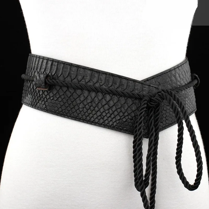 

Hot Fashion wide waistbands PU Leather Belts for women dress female long tassel strap Gold casual waistband Woman High quality