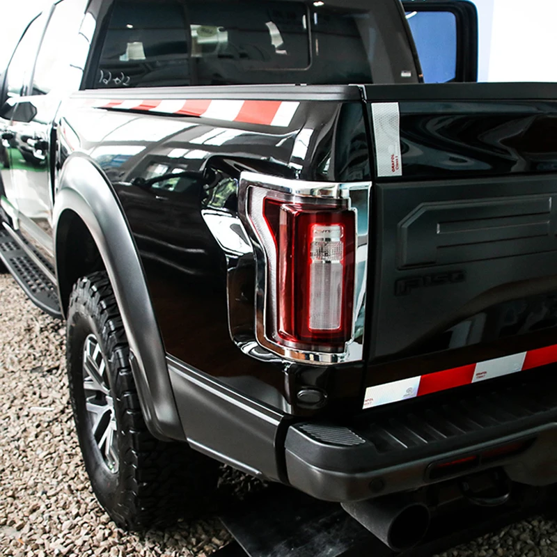

Chrome Rear Tail Light Lamp Cover Frame Bezel Garnish Kit Trims for Ford F-150 F150 2015-2018 2019