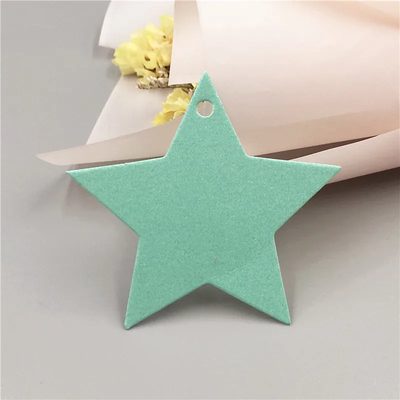 50 шт./лот пятизвездочные бирки из крафт бумаги для ювелирных изделий сделай сам