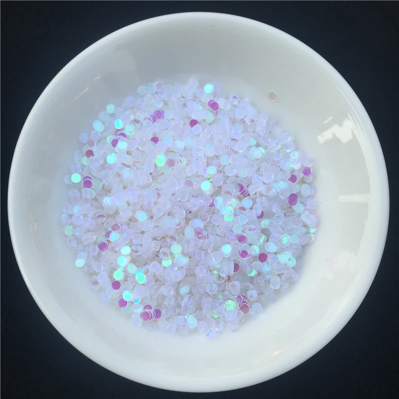 20 г/лот 2 мм AB Прозрачная ПВХ Плоская Круглая Рассыпчатая расшитая пайетками