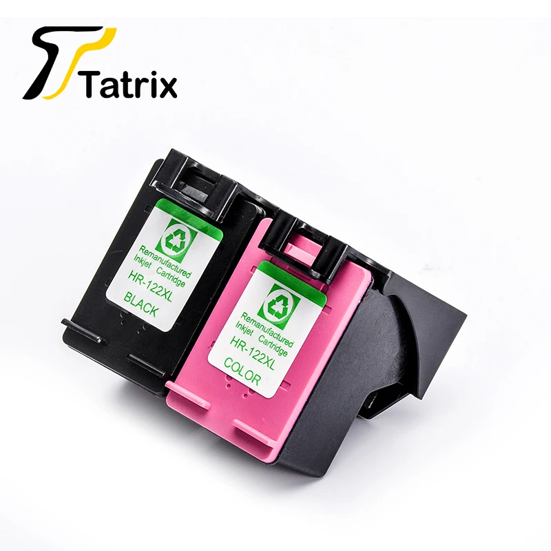 Tatrix 2 шт. для HP 122XL переработанного чернильного картриджа 122 с чернилами Deskjet 1000 1050