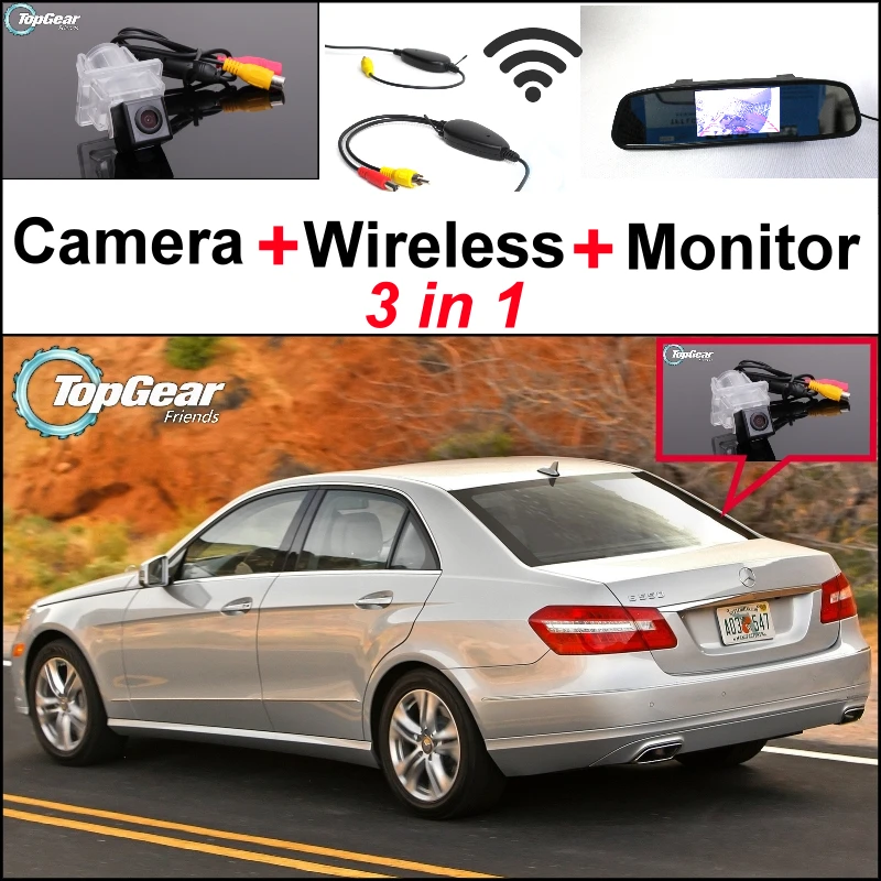 

3 in 1 Special Camera & Wireless Receiver & Mirror Screen Rear Parking System For Mercedes Benz E Class MB E200 E230 E350 E250
