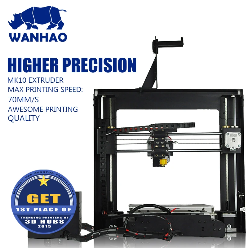 Дешевый высококачественный 3D принтер WANHAO FDM I3 V2.1 DIY Prusa i3 комплект принтера с