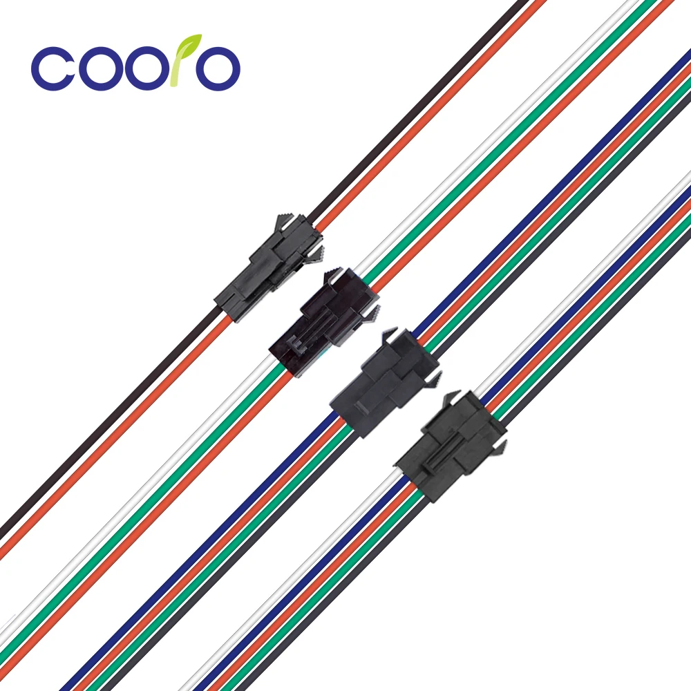 JST SM разъем 2pin/3pin/4pin/5pin мужской и женский быстрый разъем провода набор WS2812B/WS2811 светодиодные ленты 5 шт./лот