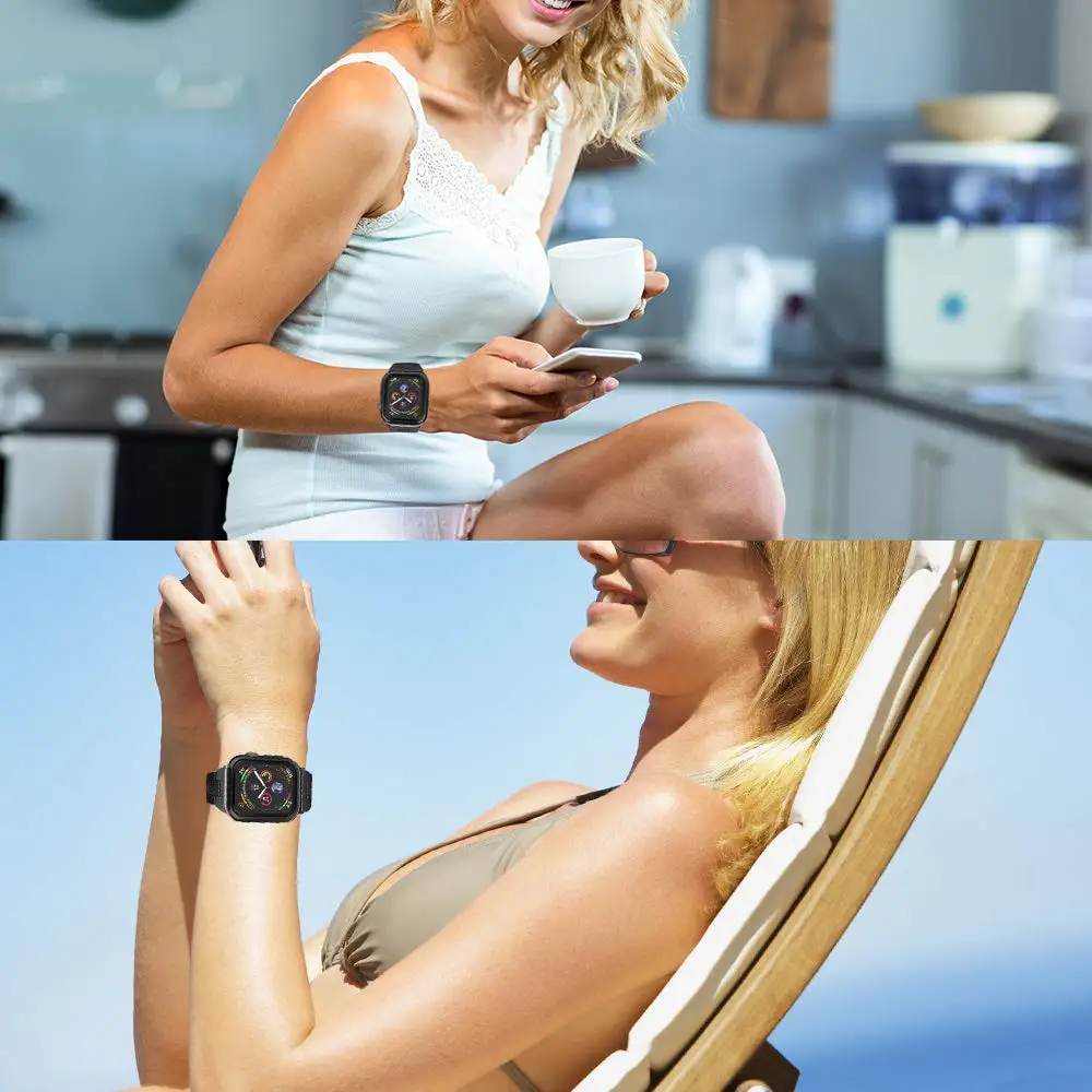 Бампер для Apple watch 5 4 Чехол 44 мм 40 мм iwatch чехол Мягкая пластина TPU Защитный чехол для часов аксессуары 40/44 мм