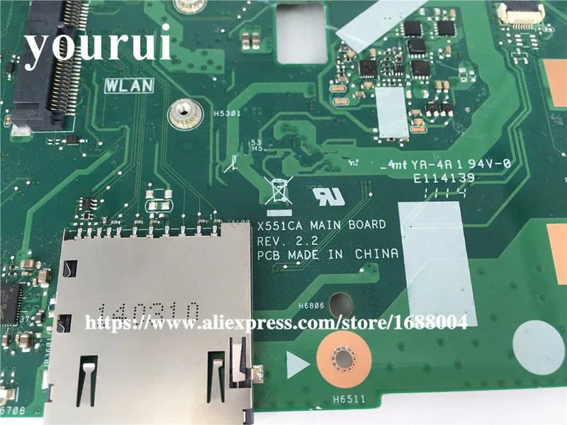 Материнская плата X551CA для ноутбука ASUS F551CA материнская REV2. 2 1007U 4 гб тестирование