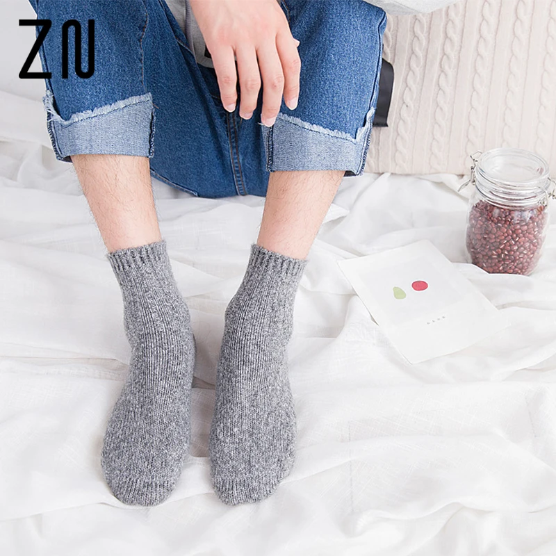 Супер Мягкий Ретро Double Иглы Толщиной Line мужские Носки Теплые толстая Кашемир