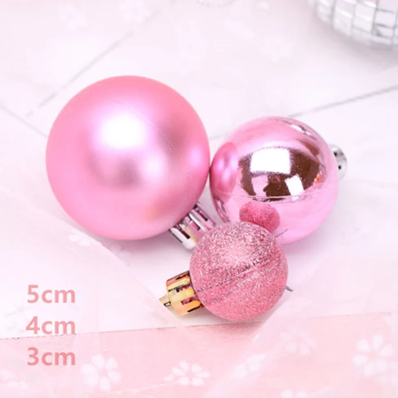 5set pink xmas ball Розовая Корона сердце Unicron торт Топпер Фигурка кролик Рождественский шар торт украшение для детского шоу Свадьба День рождения кекс tooper - Цвет: 5set pink xmas ball