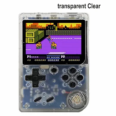transparent Clear RS-6A Ретро игровая консоль 168 в 1 портативная классная игра мальчик 8 бит видео игры плеер lcd Детский Цветной 168 игры AV выход - Цвет: transparent Clear