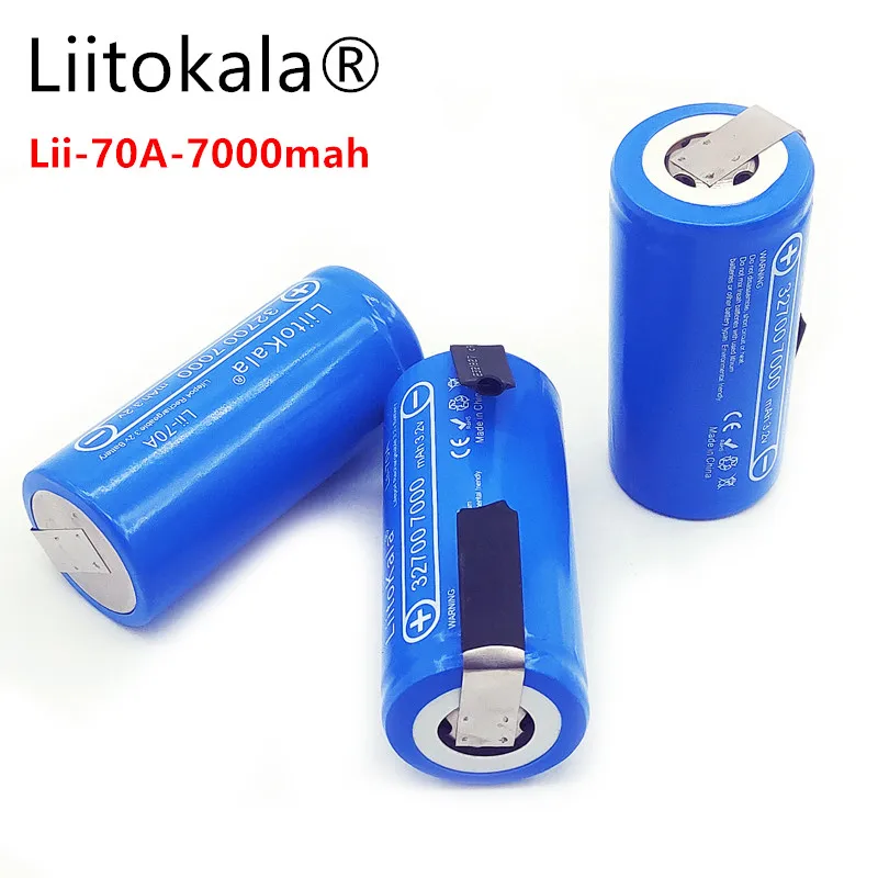 LiitoKala батарея LiFePO4 32700 3 2 в 7000 мАч 35 А 55а высокая мощность непрерывный разряд
