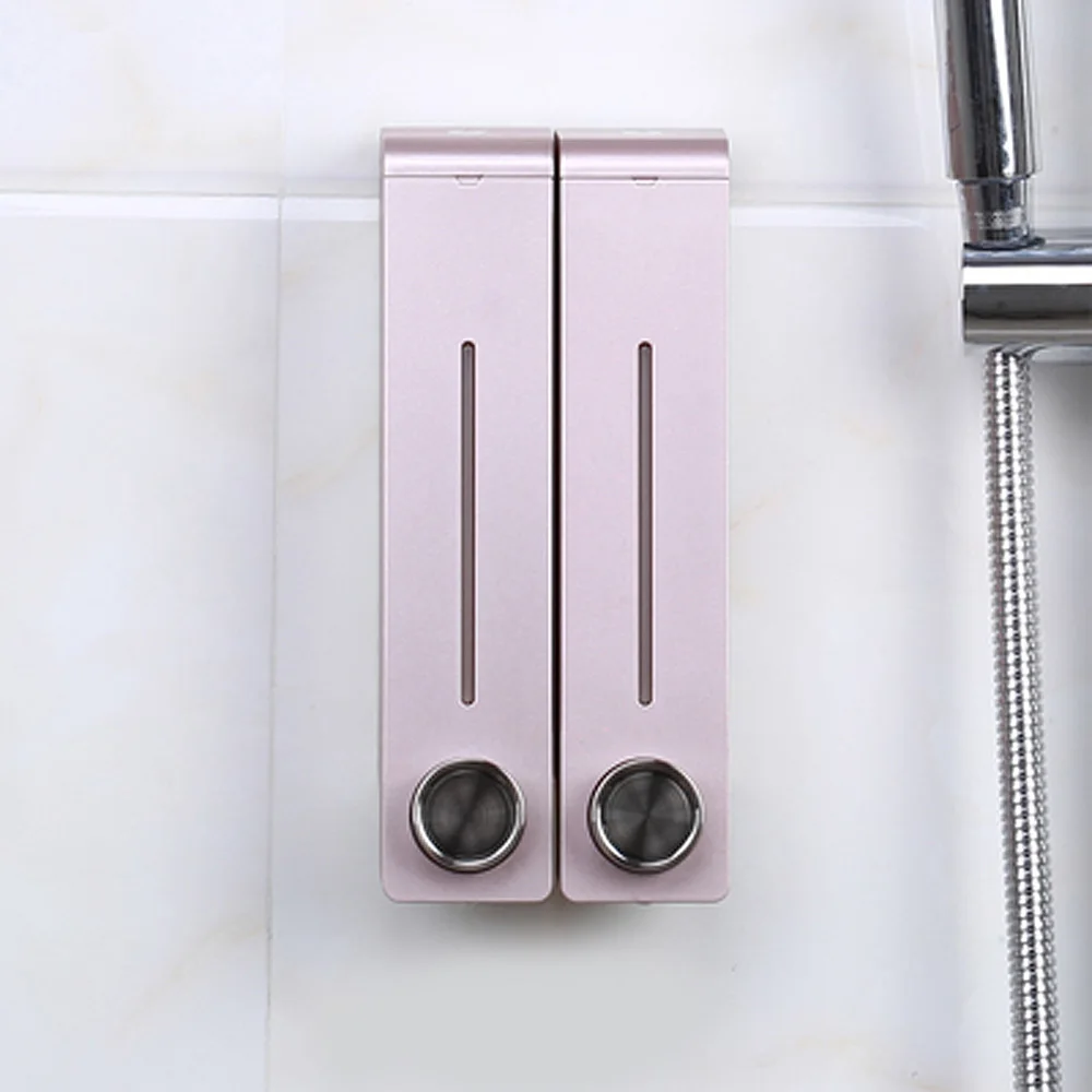 Rose gold-2 SD-320 дозаторы жидкого мыла объемом 305 мл, дозатор мыла для ванной, шампуня, мыла для рук, дозатор общего давления, настенный умывальник для ванной комнаты и кухни - Цвет: Rose gold-2