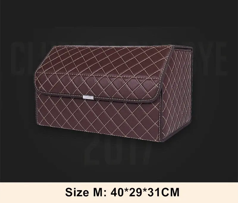 Diam Coffe M Autofans Авто из искусственной кожи складная коробка багажника картонный органайзер для багажника складной автомобильный органайзер для багажника Большой багажный багажник S03 - Название цвета: Diam Coffe M