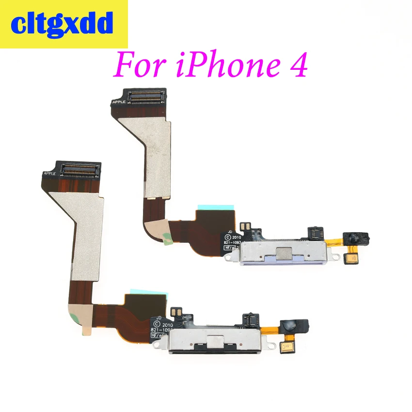 Cltgxdd usb разъем для зарядки док-станция разъем гибкий кабель с микрофоном для iPhone 4 4G 4S