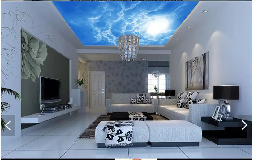 3d photo wallpaper ceiling wall murals Modern fantasy dove solid clouds frescoes on the blue sky room | Обустройство дома