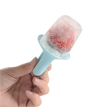 LIGHT BLUE 1 шт. портативный лед на палочке чехол форма DIY Opsicle форма для мороженого с крышкой для улицы при гололеде куб несущей формы летнее охлаждение десерт# B5 - Цвет: LIGHT BLUE