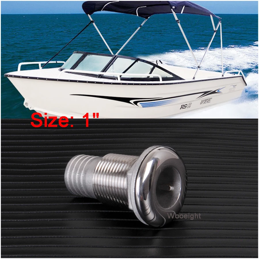 Штуцер для лодки сквозь корпус/Слив 1 дюйм штуцер шланга Marine 316 нержавеющая сталь