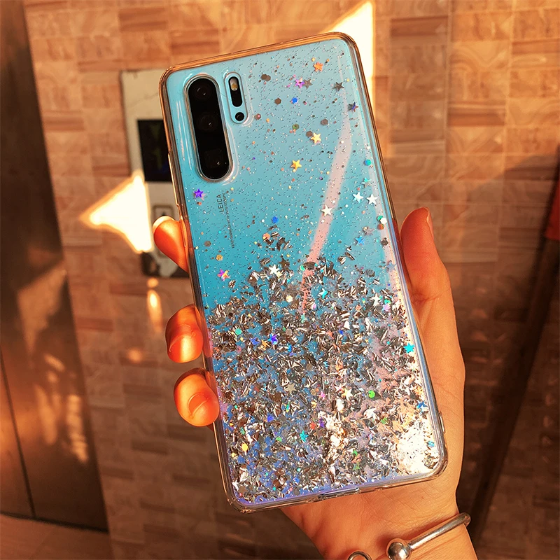 Чехол для телефона с серебряной фольгой и звездой Huawei P10 Plus P20 Lite P30 Pro Nova 2s 3e 3i 3 4 Honor