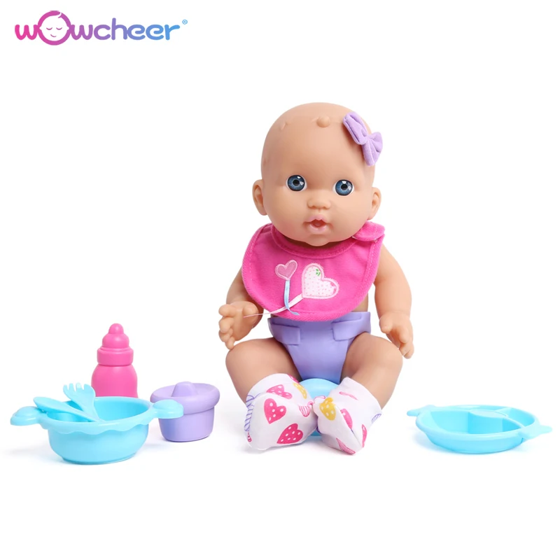 WOWCHEER 12 дюймов 30 см мягкие виниловые Детские куклы Reborn игрушки очаровательные дети ролевые игры игрушки для детей Обучающие Развивающие игрушки Boneca - Цвет: Purple