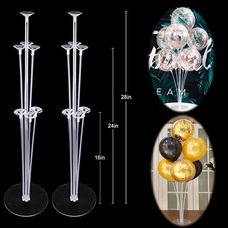 7 Tubes Balloons Stand Holder Column Wedding Table Decorations Bachelorette Party Baby Shower Its a Boy Girl Birthday Supplies
