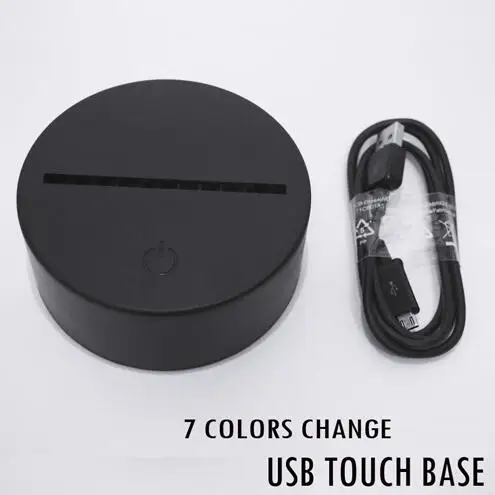 

VIP 3D Night Lamp Custom Made 7 Color Change Touch Remote Control Lighting Base Different Pattern Best Birthday Toys Decor