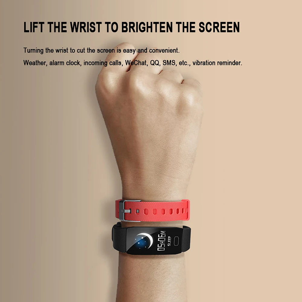 Q1 смарт-браслет с цветным экраном 1 14 дюйма Bluetooth 4 0 мужские Смарт-часы шагомером
