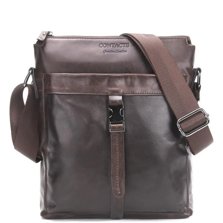 Модные Для мужчин сумка из натуральной кожи одного плеча кожа |