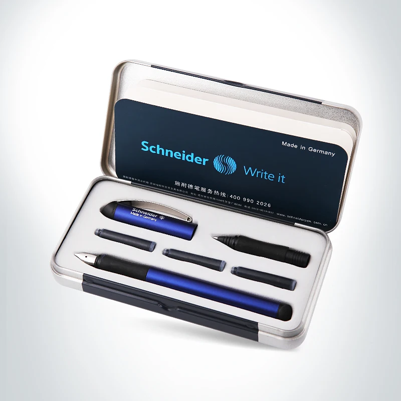 Ручка перьевая Schneider BK600 0 5 мм двусторонняя гелевая ручка для подписей Подарочная