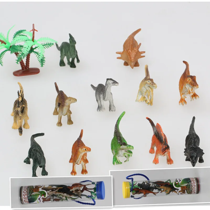 Пластмассовый игрушечный динозавр в бутылке модель моделирования стегозавр