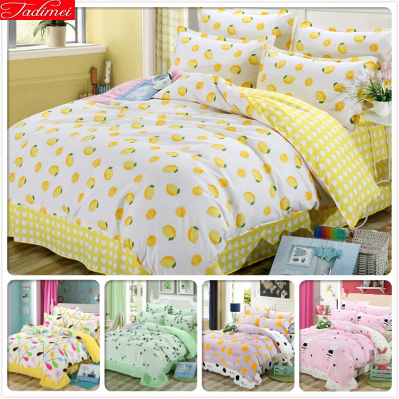 Комплект постельного белья из хлопка с пододеяльником AB Side 150x200 180x220 200x230 3/4