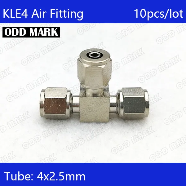

10 шт./лот пневматические фитинги 4-4 мм до 4 мм, шланг, труба, быстроразъемные соединительные соединители, никелированная латунь KLE4