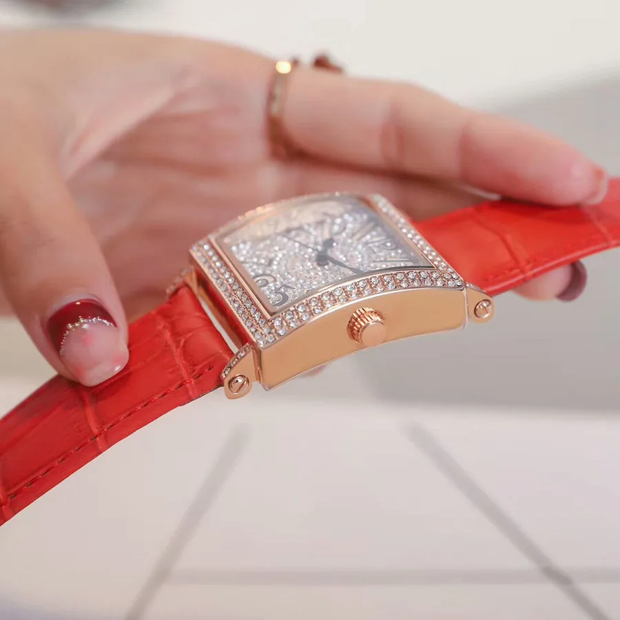 

Fashion Square Top Brand Luxury Womens Watches With Rhinestone Quartz Diamond Wrist Watch For Women relojes para mujer Wholesale