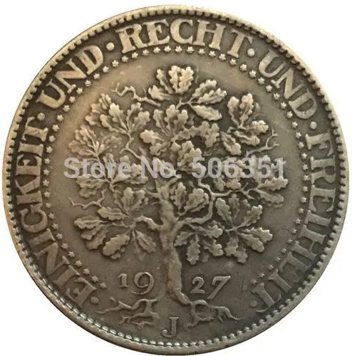 1927J Немецкая монета 1927-1933 разных даты 36 монет копия - Цвет: 1927J
