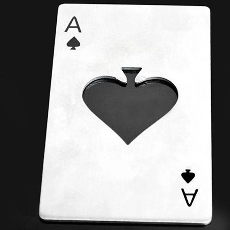 Креативный покерный Ace of Spades дизайн стильная нержавеющая сталь пиво Вино