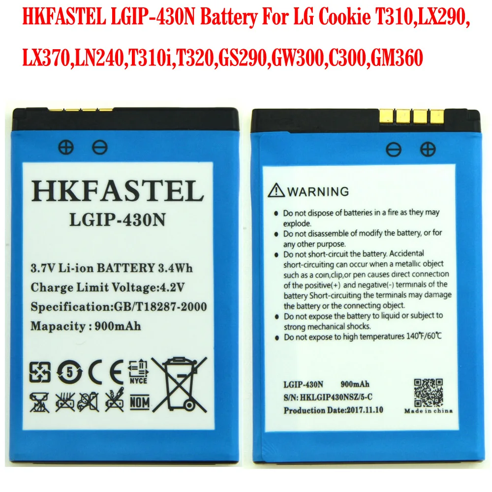 Оригинальный аккумулятор для LG Cookie T310 LX290 LX370 LN240 T310i T320 GS290 GW300 C300 GM360 новый