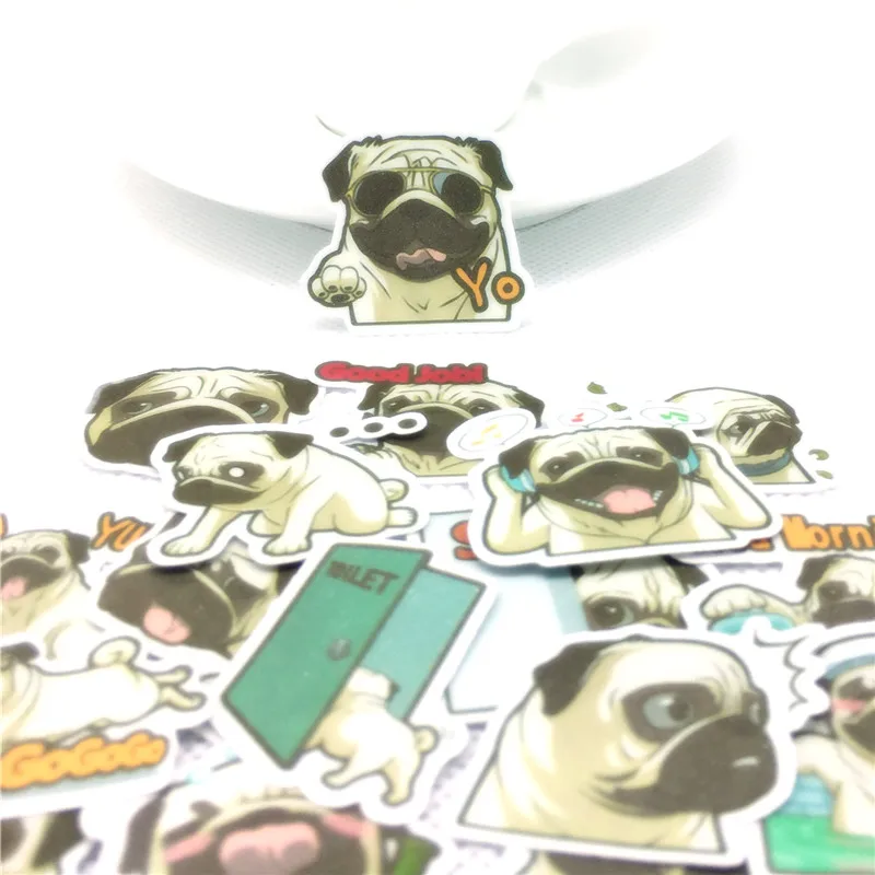 

40Pcs Everyday pug is funny Sticker for kids toys phone School Supply Fashion Decoration Vinyl Decals DIY Stickers scrapbooking