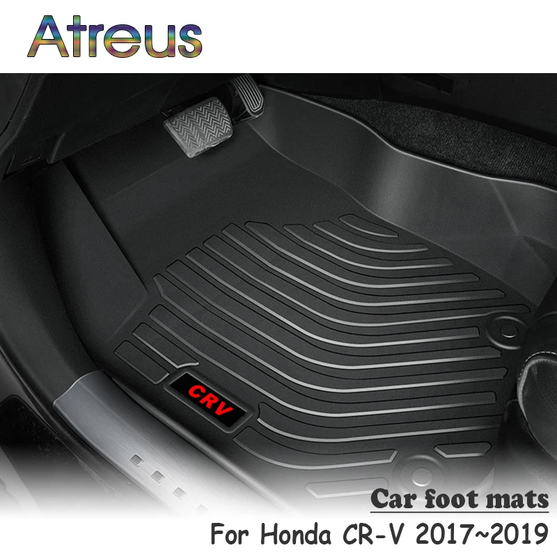 Atreus 1 комплект ТПЭ автомобильный коврик для ног для Honda CR-V crv автомобильный Стайлинг багажника аксессуары водонепроницаемый ковер