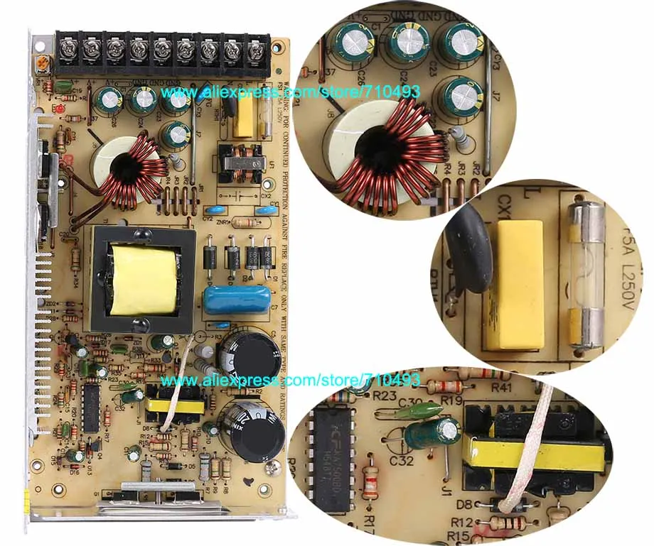 Импульсный источник питания с одним выходом трансформатор 5 в 40 А 200 Вт 220 В