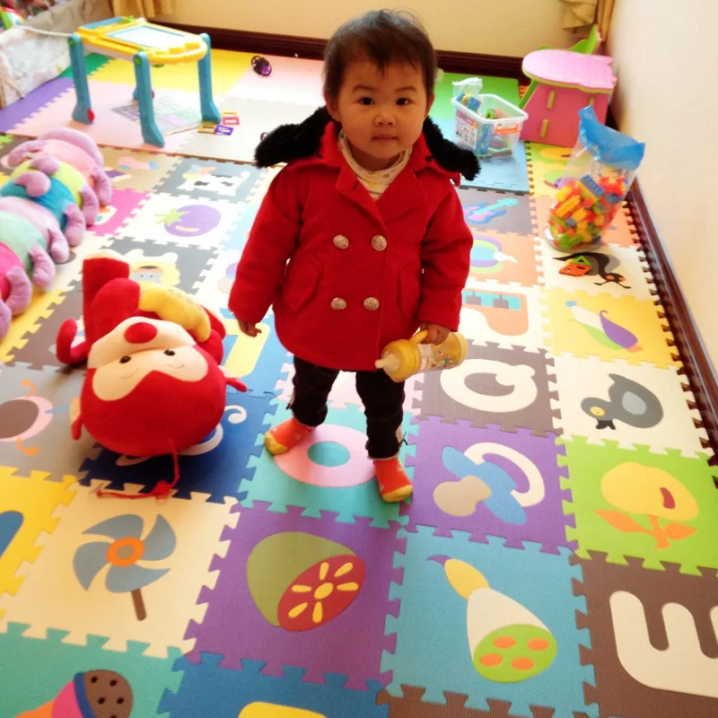 Alfombras para gatear DE DESARROLLO suave para ni&ntilde;os, estera de espuma eva de dibujos animados con n&uacute;meros/letras, almohadilla de suelo para juegos de beb&eacute;s de 30x30x1cm-2