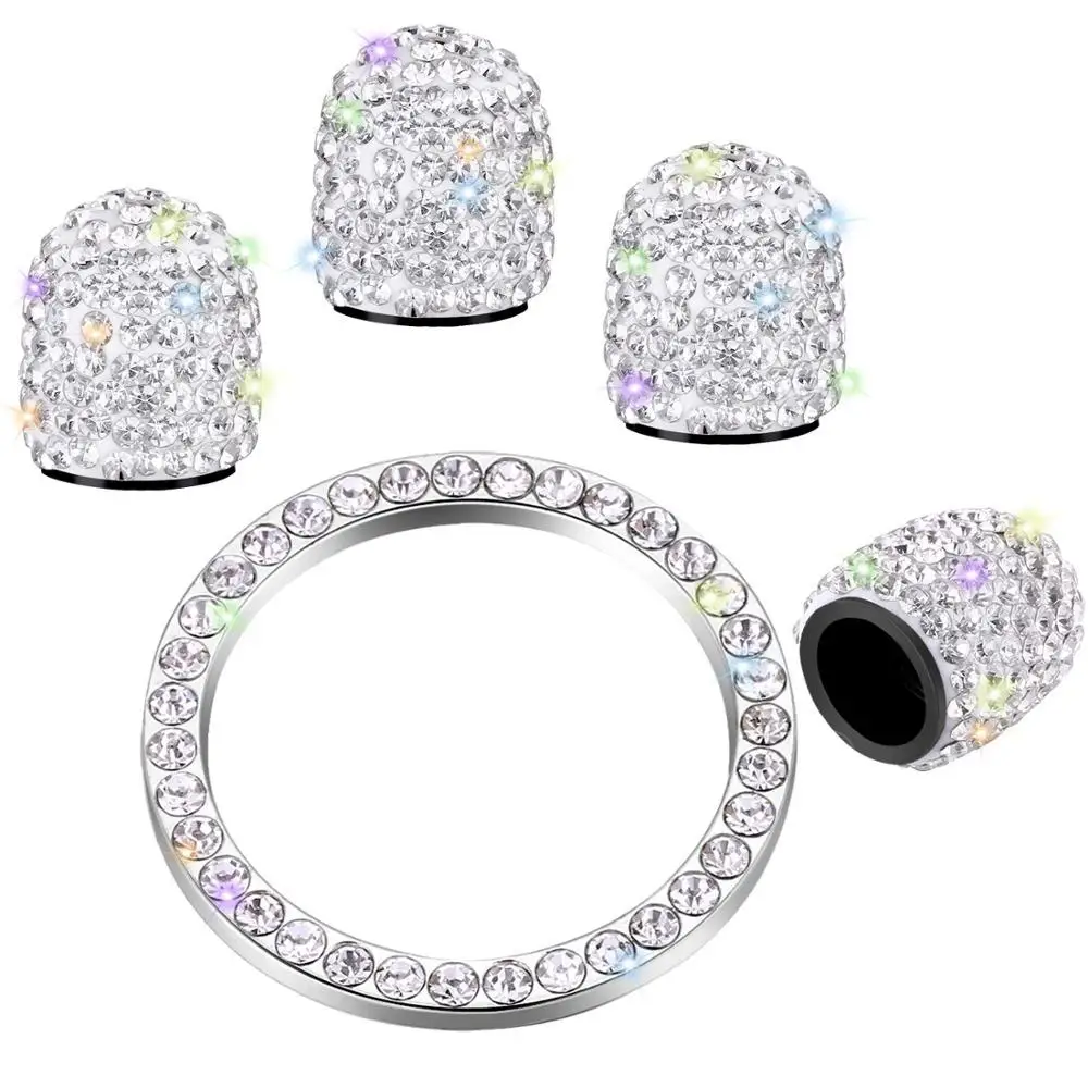 4 шт. колпачки для стержней клапанов Кристальные Стразы универсальные пыли