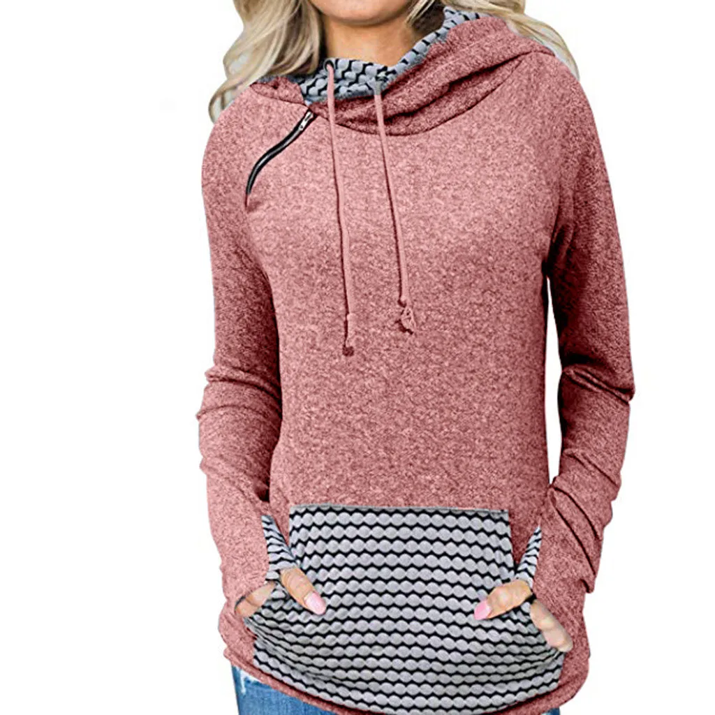 Women Long Sleeve Casual Print Patchwork Pullover Hooded SweatShirt Top Blouse womens sweatshirts pullover sudaderas para dama#3 | Женская