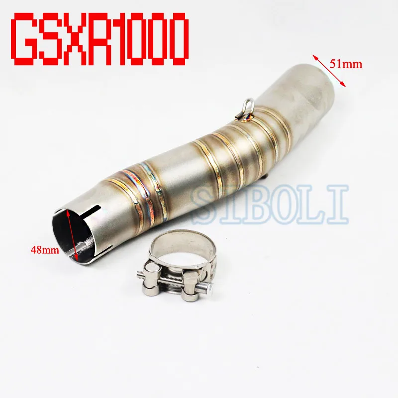 

Motorcycle For SUZUKI GSXR100 Middle Connect Exhaust Pipe Mid Link Tube FOR SUZUKI GSXR1000 2003 2004 2005 2006 Year AK207