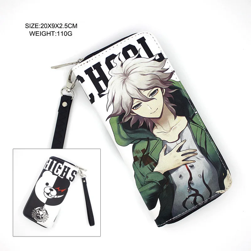 Danganronpa Аниме гинтама Мужской Длинный кошелек Саката гинтоки Красочные молнии кошелек для подарка или коллекции - Цвет: Danganronpa