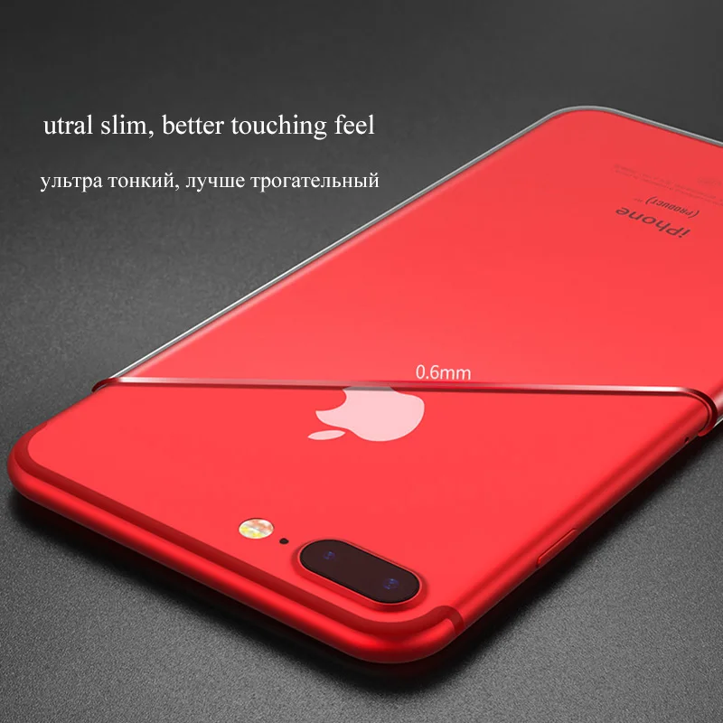 Чехлы для iPhone 6 6s 7 8 Plus X Ультра тонкие мягкие прозрачные силиконовые чехлы из ТПУ 5S