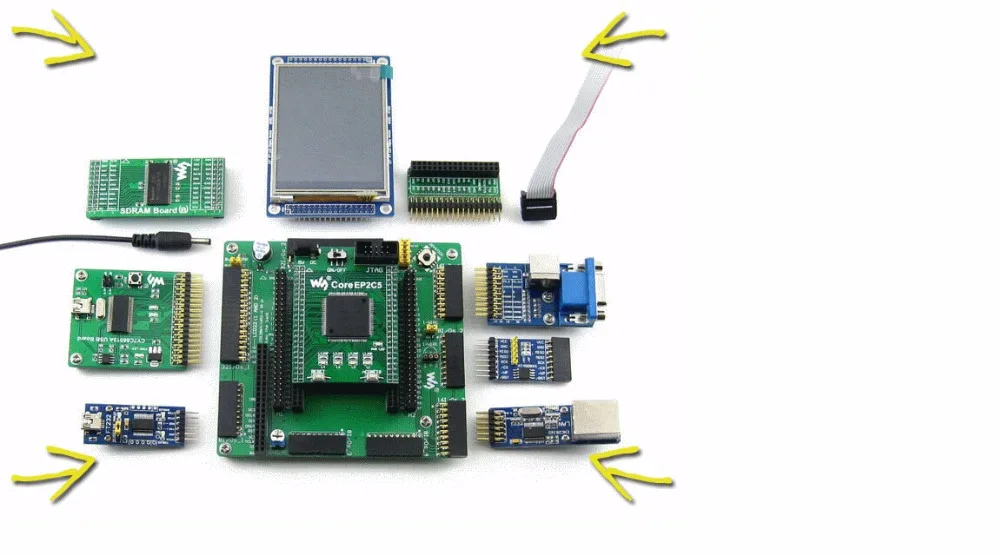 Плата разработки Waveshare EP2C5 EP2C5T144C8N ALTERA Cyclone II FPGA = стандартная Бесплатная доставка |