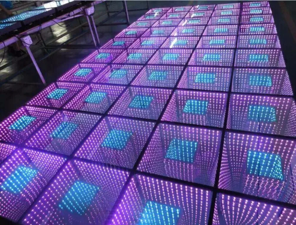 TP-E24 TIPTOP свадебное украшение зеркало 3D Led танцпол с эффектом тоннеля времени, 60 шт. 5050 SMD Epistar Светодиоды зеркало