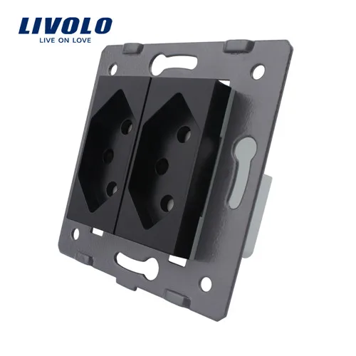 Black Livolo Разъем diy части белый пластик материалы стандарт ЕС две банды Швейцария функциональная клавиша, VL-C7-C2CH-11 - Цвет: Black