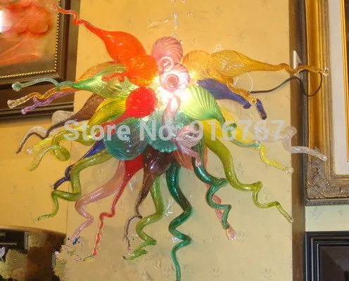 

Free Air Shipping Cute Dining Room Colorful Modern Blown Glass Chandelier Wall Light