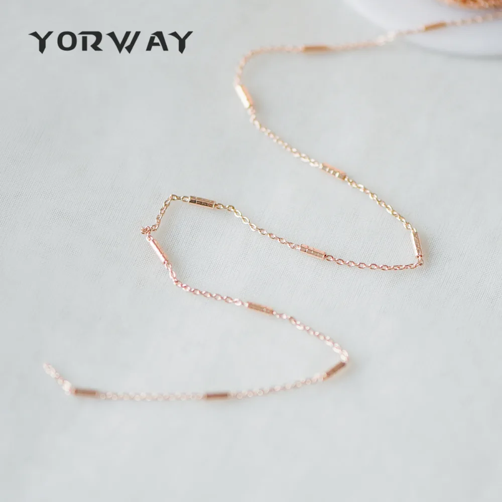 1 метр покрытые розовым золотом латунные маленькие цепочки ювелирные изделия