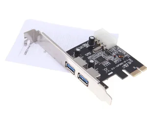2-портовый сверхскоростной USB 3,0 PCI-E PCIE PCI Express 4-контактный разъем IDE адаптер usb3.0 дополнительная карта Низкопрофильная Бесплатная доставка