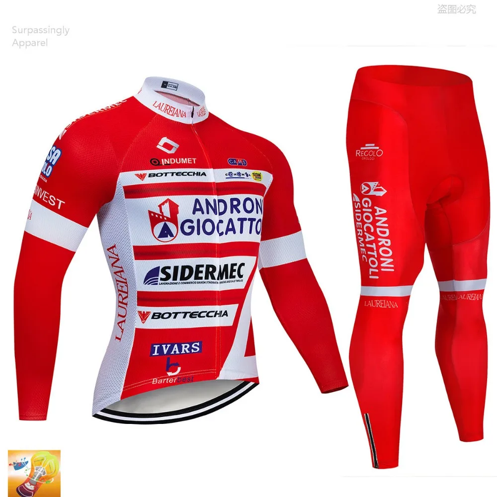 2019 Racing Team ANDR Cycling Jersey Set Autumn Spring Long Sleeve Bib Pant High Quality Clothing 16D Gel | Спорт и развлечения